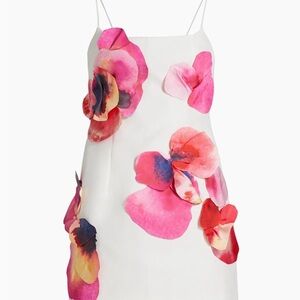 Acler White and Pink Floral Mini Dress